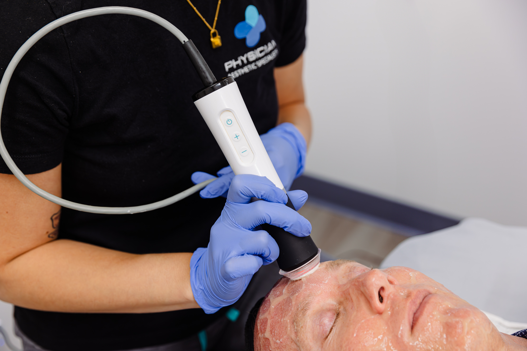 Professional facial skin treatment at Physician Aesthetic Specialists in Lenexa