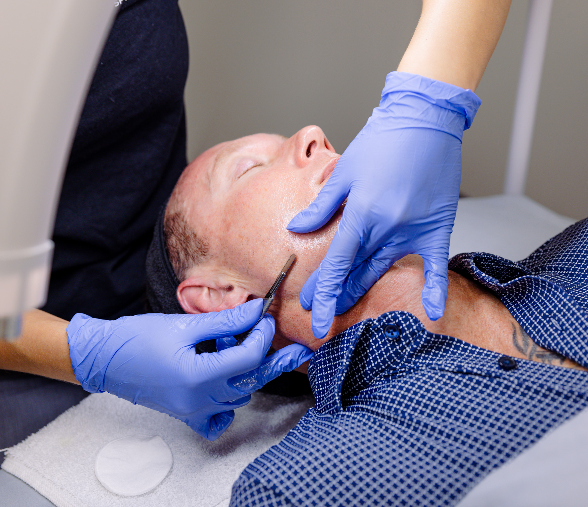 Facial treatment being performed at Physician Aesthetic Specialists