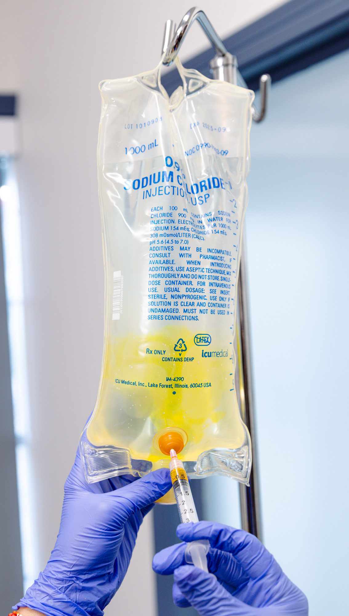 Patient receiving IV therapy at Physician Aesthetic Specialists